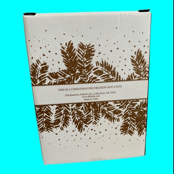 Dillard's Trimsetter Christmas Tree Ornament Glass Silver, Gold, Brown 3.5" - Picture 7 of 10